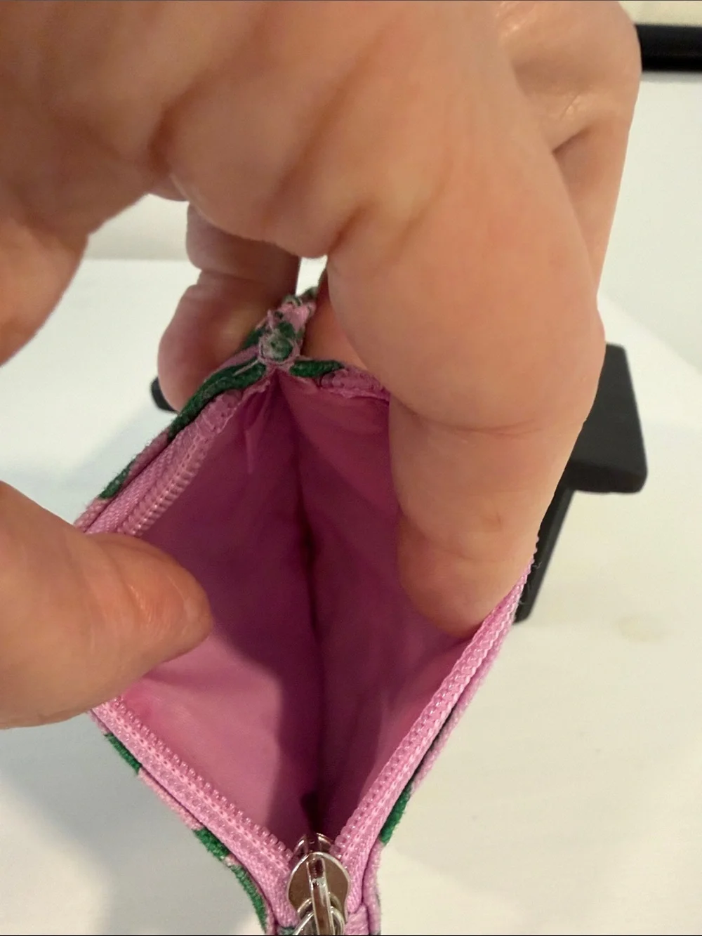 Marimekko for Clinique Pink & Green Floral Credit Card Pouch Wallet